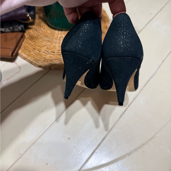 Free People Black Sparkle Heels - Picture 3 of 5